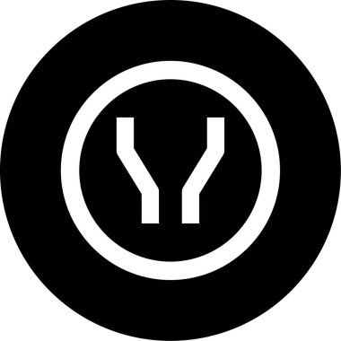 Bir yol simgesinin vektör illüstrasyonu