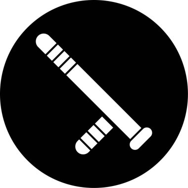 beysbol sopası simgesi, vektör illüstrasyonu