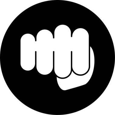 Bir el simgesinin vektör illüstrasyonu