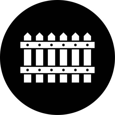 Ahşap çit simgesinin vektör çizimi