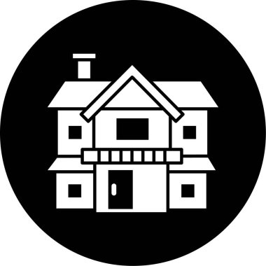 Ev. Web simgesi basit illüstrasyon