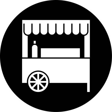 yiyecek depolama simgesi vektör illüstrasyonu