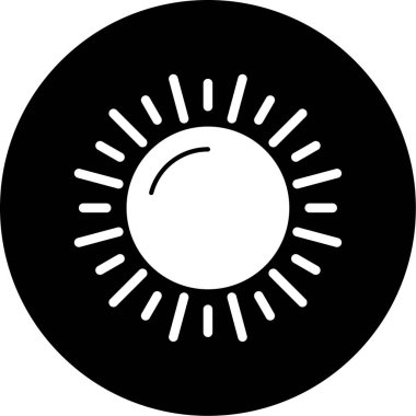 Güneş. Web simgesi basit illüstrasyon