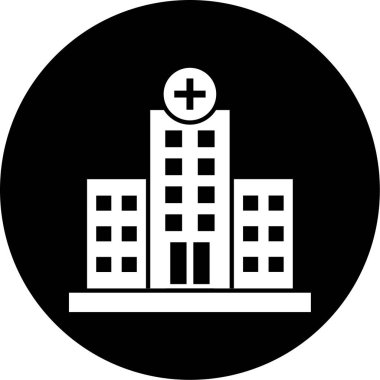 Hastane. Web simgesi basit tasarım