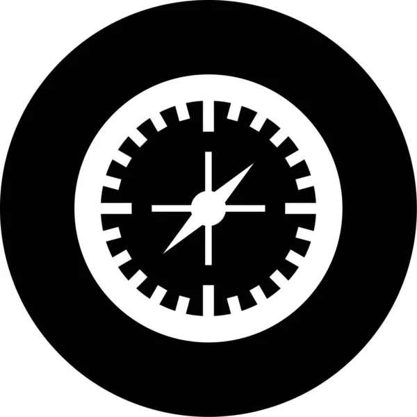 Relógio Ícone Web Ilustração Simples — Vetor de Stock