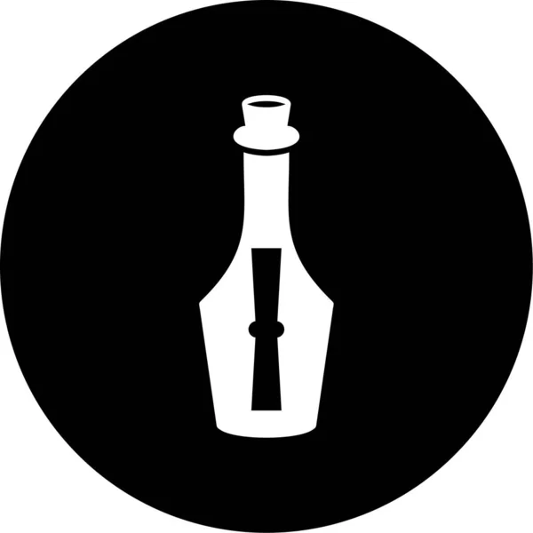 Vector Illustration Wine Bottle Icon — Stock Vector