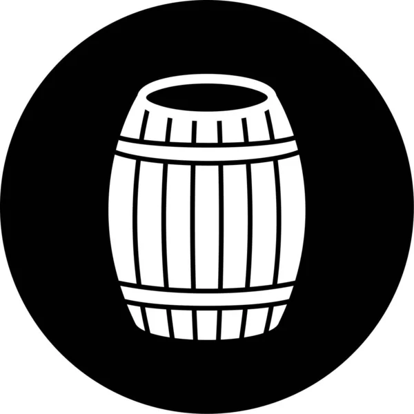 Cerveza Barril Icono Vector Ilustración — Archivo Imágenes Vectoriales