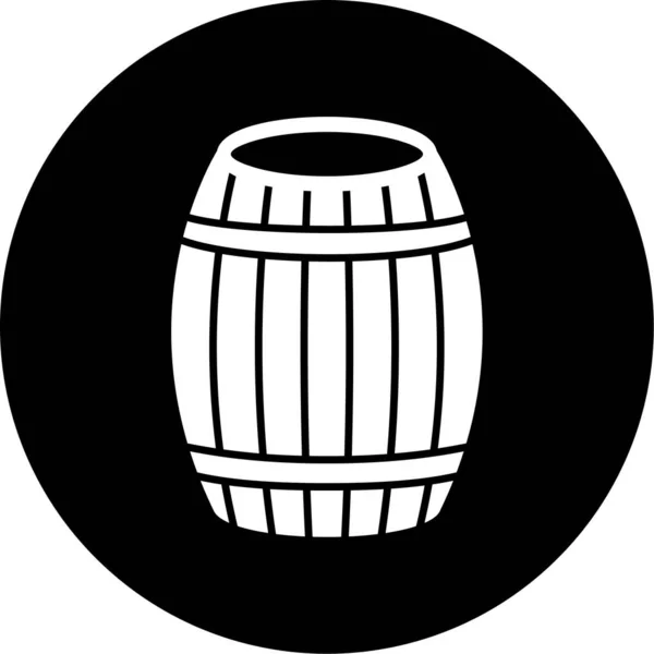 Ícone Barril Cerveja Ilustração Vetorial — Vetor de Stock