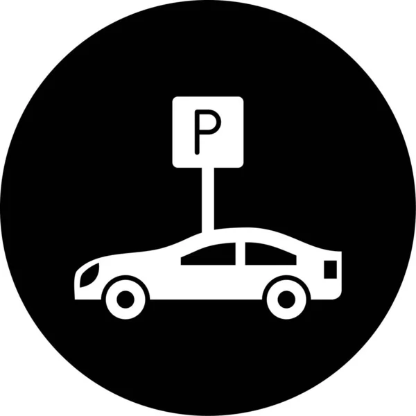 Parkeerplaats Eenvoudig Ontwerp — Stockvector