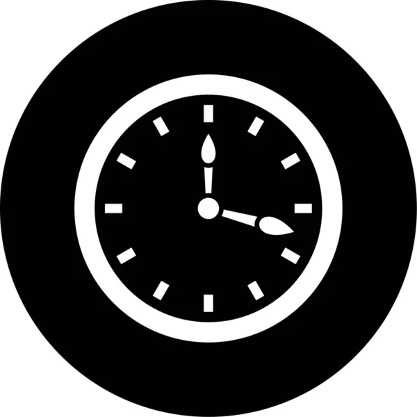 Horloge Icône Web Illustration Simple — Image vectorielle