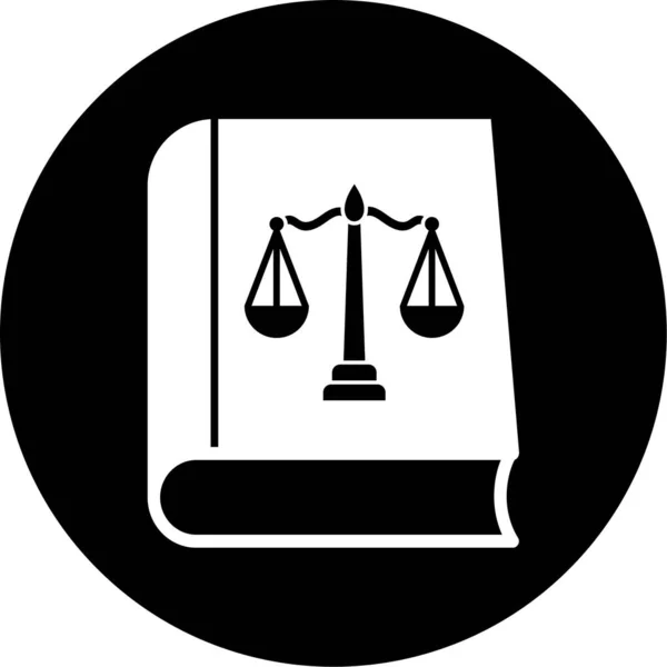 Vector Ilustración Ley Símbolo Justicia — Vector de stock