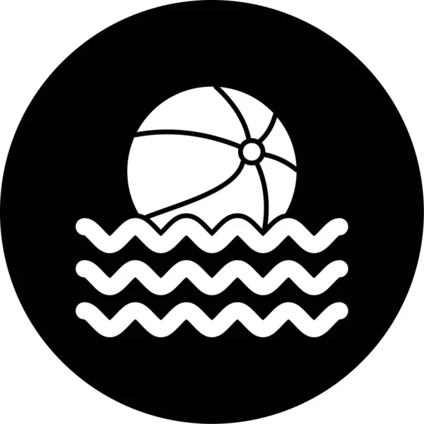 Vector Ilustración Una Pelota Playa — Archivo Imágenes Vectoriales