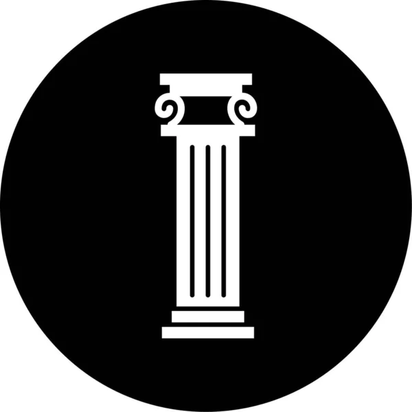 Vector Illustration Greek Column Icon — Archivo Imágenes Vectoriales