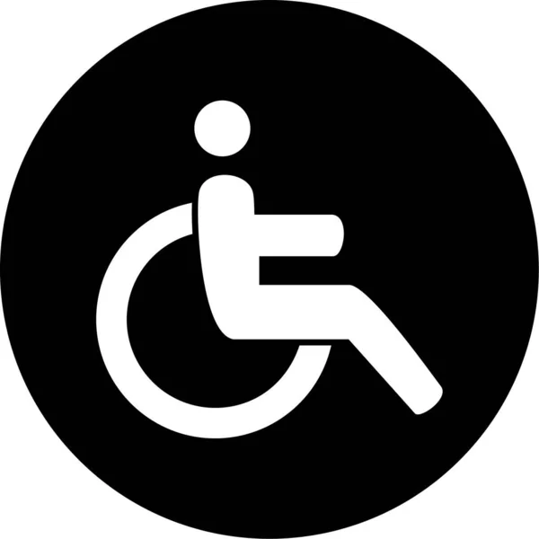 Discapacitados Icono Web Diseño Simple — Archivo Imágenes Vectoriales