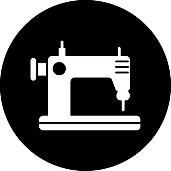 Sewing Machine Icon Isolated Abstract Background — Stockvector