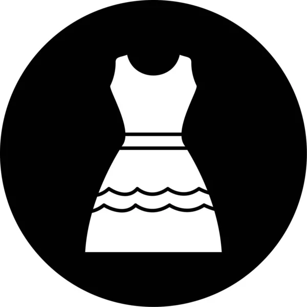 Vestido Ícone Web Ilustração Simples — Vetor de Stock