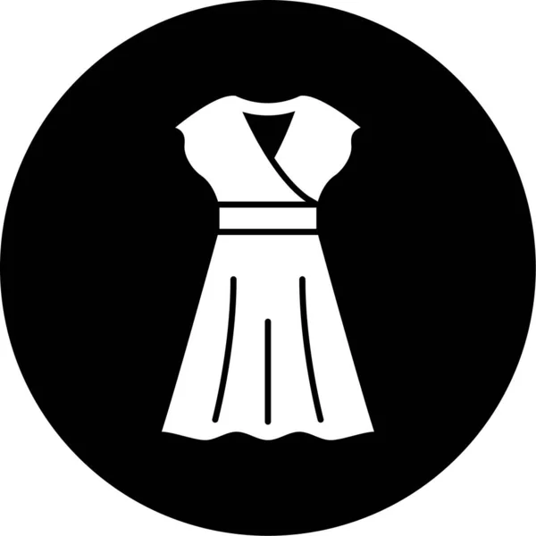 Vector Illustration Woman Dress — Stock Vector
