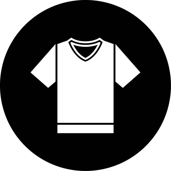 Shirt Black Icon Vector Illustration —  Vetores de Stock