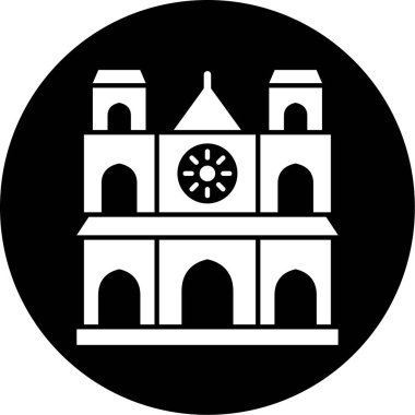 Kiliseye. Web simgesi basit illüstrasyon