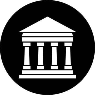 Banka simgesi, vektör illüstrasyonu