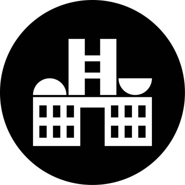 Modern yapı simgesinin vektör illüstrasyonu