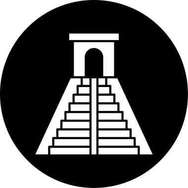 Bir bina simgesinin vektör illüstrasyonu