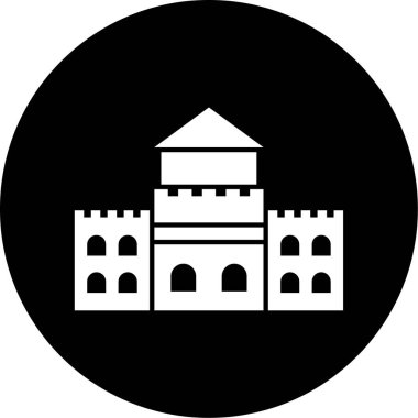 Şato. Web simgesi basit illüstrasyon