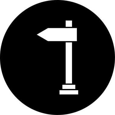 Sokak işareti simgesinin vektör illüstrasyonu