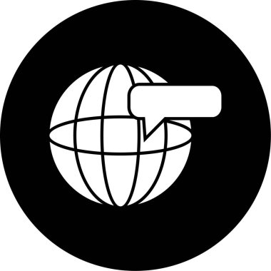 Küre ve ağ simgesinin vektör illüstrasyonu