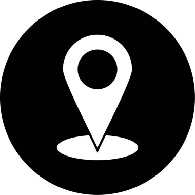 Harita işaretleyici simgesi, vektör illüstrasyonu