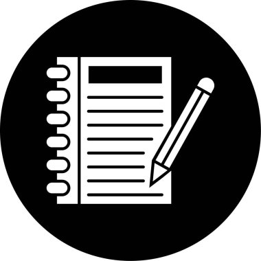 Bir kalem simgesinin vektör illüstrasyonu