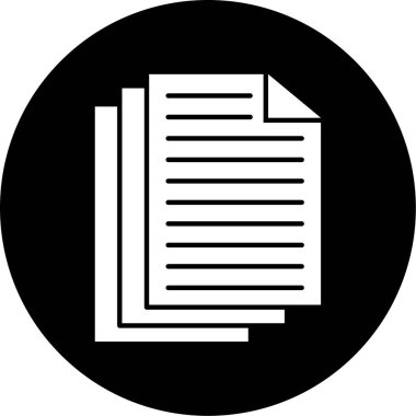 Belge simgesinin vektör illüstrasyonu