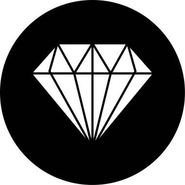 Elmas. Web simgesi basit illüstrasyon