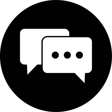 Sohbet simgesi vektör illüstrasyonu