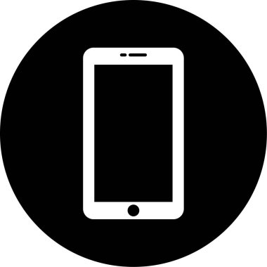 Cep telefonu simgesi, vektör illüstrasyonu
