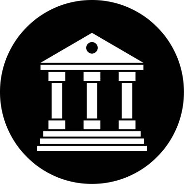 Banka simgesi, vektör illüstrasyonu