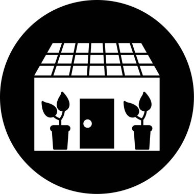 Bir bitki simgesinin vektör illüstrasyonu