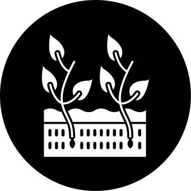 Bitki. Web simgesi basit illüstrasyon