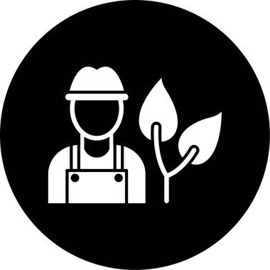 Bir bitki simgesinin vektör illüstrasyonu