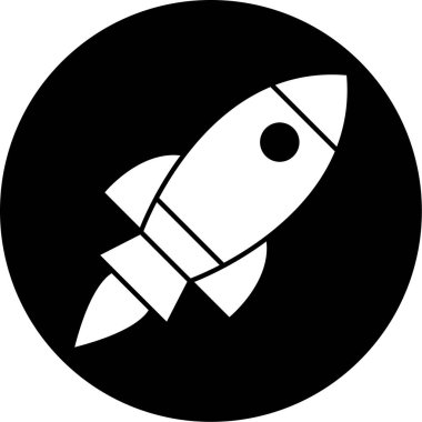 Roket. Web simgesi basit tasarım