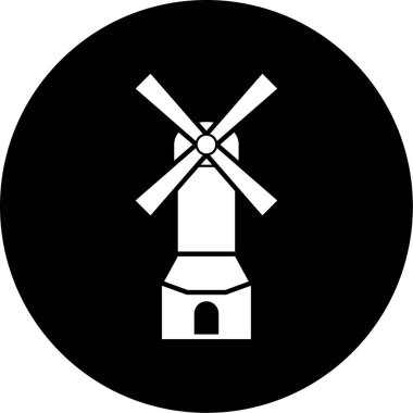 Yel değirmeni simgesi modaya uygun şekilde izole edilmiş arkaplan