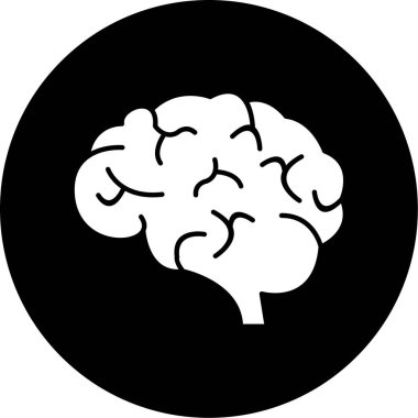 Bir beyin simgesinin vektör çizimi