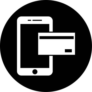 cep telefonu ve kredi kartı simgesi