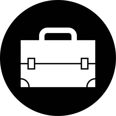 Evrak çantası simgesinin vektör illüstrasyonu