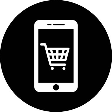 Cep telefonu simgesi, vektör illüstrasyonu