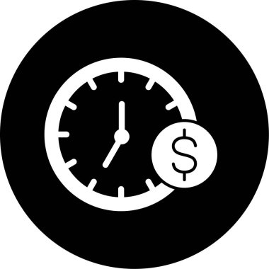 Zaman doldu. Web simgesi basit illüstrasyon