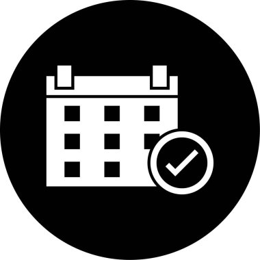 Takvim simgesinin vektör illüstrasyonu