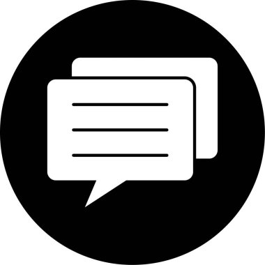 Sohbet balonu simgesi, vektör illüstrasyonu