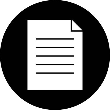 Belge simgesinin vektör illüstrasyonu