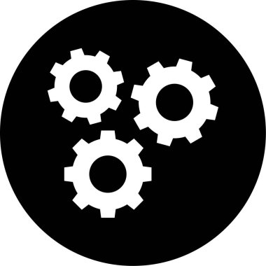 Dişliler. Web simgesi basit illüstrasyon